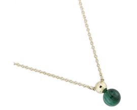Collier or & malachite Stepec - J30011.N0