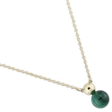 Collier or & malachite Stepec - J30011.N0