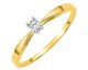 Bague solitaire or & oxyde - 1.575.Z3