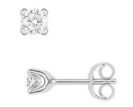 Boucles d'oreilles boutons diamant(s) or - OK205GB4