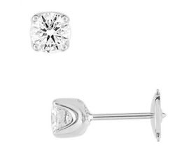 Boucles d'oreilles boutons diamant(s) or - OK207GB4