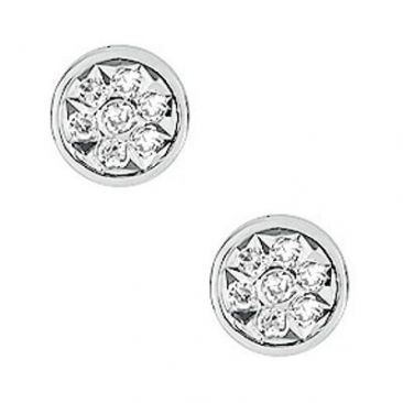 Boucles d'oreilles boutons diamant(s) or - RM273GB4