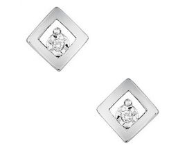 Boucles d'oreilles boutons or diamant(s) - QE204GB4