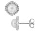 Boucles d'oreilles boutons or & perles Stepec - 297337.P1
