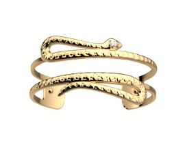 Bracelet manchette Les Georgettes - Serpent Précieuses finition or 14 mm