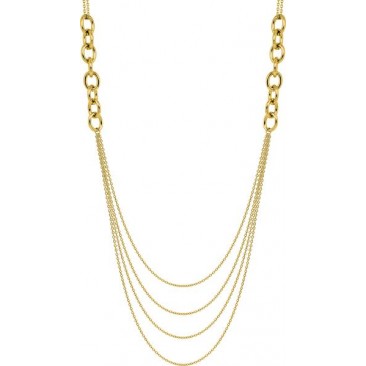 Collier sautoir acier doré Stepec - 432252