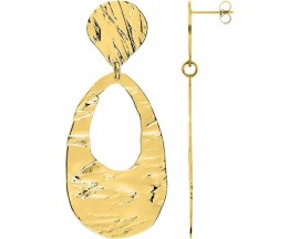 Boucles d'oreilles pendants acier doré Stepec - 435643