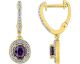 Boucles d'oreilles pendants oxydes plaqué or - 135282.7