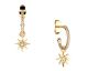 Boucles d'oreilles créoles Les Cadettes - Birthstones finition or - 70444791908000