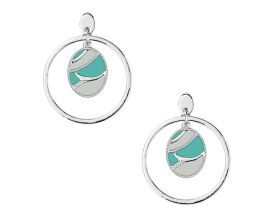 Boucles d'oreilles boutons Les Cadettes - Tigre perle finition argentée - 70419051609000