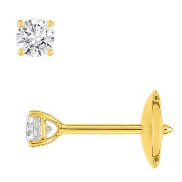 Boucles d'oreilles boutons diamant(s) or Girard - EA201HJB2