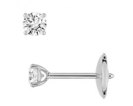 Boucles d'oreilles boutons diamant(s) or Girard - EA201IGB2