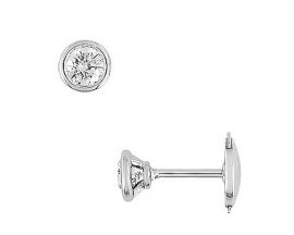 Boucles d'oreilles boutons diamant(s) or Girard - EA203GGB2