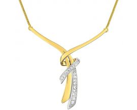 Collier empierré plaqué or - BSCF74Z40