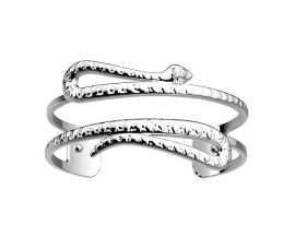 Bracelet manchette Les Georgettes - Serpent Précieuses finition argentée 14 mm