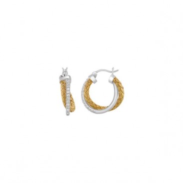 Boucles d'oreilles créoles argent oxydes Charles Garnier - AGF170010E