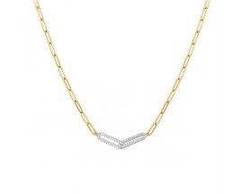 Collier argent bicolore oxydes Charles Garnier - AGF170045N
