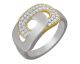 Bague argent doré oxydes Charles Garnier - AGF170198R