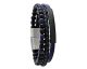 Bracelet homme cuir, perles & acier Jourdan - JH250040B