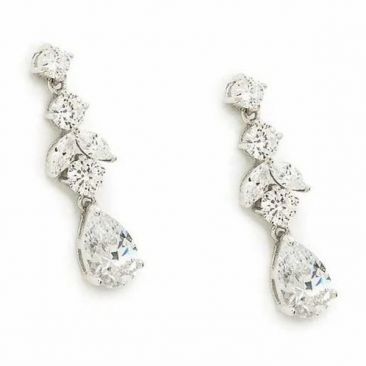 Boucles d'oreilles pendants argent & oxydes LINEARGENT - 17092-A