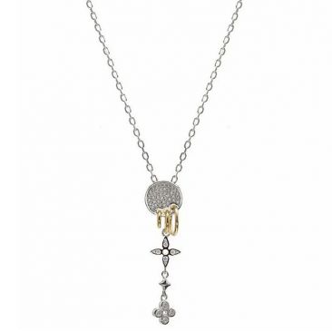 Collier argent et oxydes LINEARGENT - 18353-PE