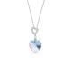 Collier coeur argent et cristal Spark - A0151A