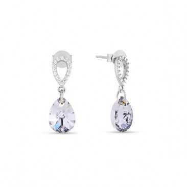 Boucles d'oreilles pendants argent et cristal Spark - A495W