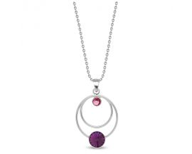 Collier argent et cristal Spark - A0452AM