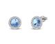 Boucles d'oreilles boutons argent et cristal Spark - A0454A