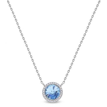 Collier argent et cristal Spark - A0455A