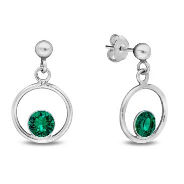 Boucles d'oreilles pendants argent et cristal Spark - A0504EM