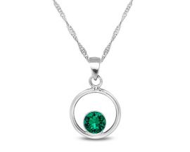 Collier argent et cristal Spark - A0505EM