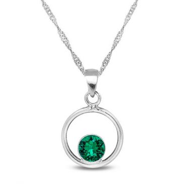 Collier argent et cristal Spark - A0505EM