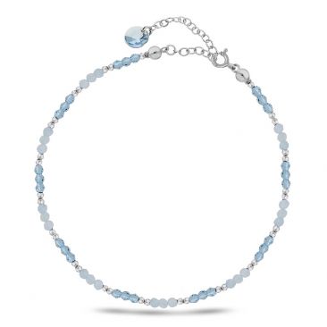 Chaine de cheville argent et cristal Spark - A0519AQ