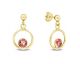 Boucles d'oreilles pendants argent doré et cristal Spark - G0504RP