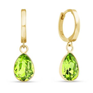 Boucles d'oreilles pendants argent doré et cristal Spark - G0508CG