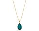 Collier argent doré et cristal Spark - G0510EM