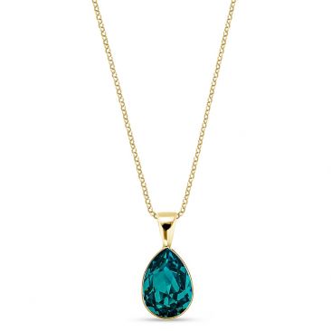 Collier argent doré et cristal Spark - G0510EM