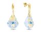 Boucles d'oreilles pendants argent doré et cristal Spark - G0511AB