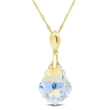 Collier argent doré et cristal Spark - G0512AB