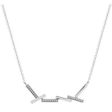Collier argent & oxydes LINEARGENT - 19479-C