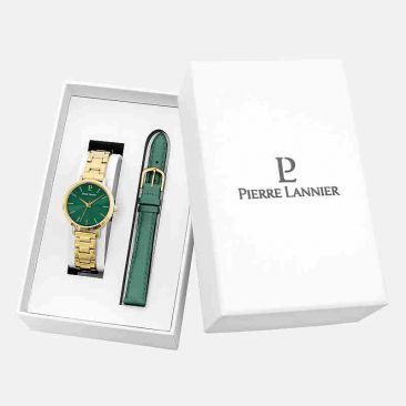 Montre PL Coffret CHOUQUETTE doré métal cuir