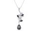 Collier argent et cristal Spark - A0518GR