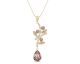 Collier argent doré et cristal Spark - G0518VR