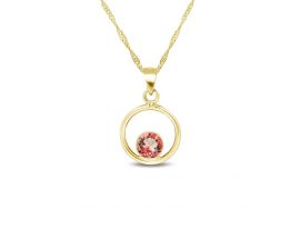 Collier argent doré et cristal Spark - G0505RP