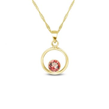 Collier argent doré et cristal Spark - G0505RP