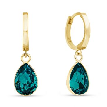Boucles d'oreilles pendants argent doré et cristal Spark - G0508EM
