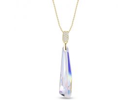 Collier argent doré et cristal Spark - G0514AB