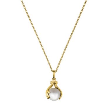Collier argent doré et perles Jourdan - AJF170223N