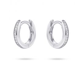 Boucles d'oreilles créoles argent et oxydes Auro - KCD2/12